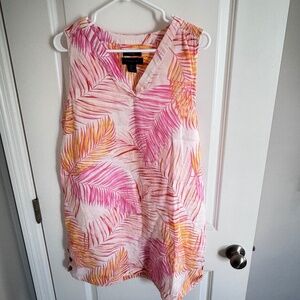Tahari Sleeveless Tunic Linen Dress Size XL